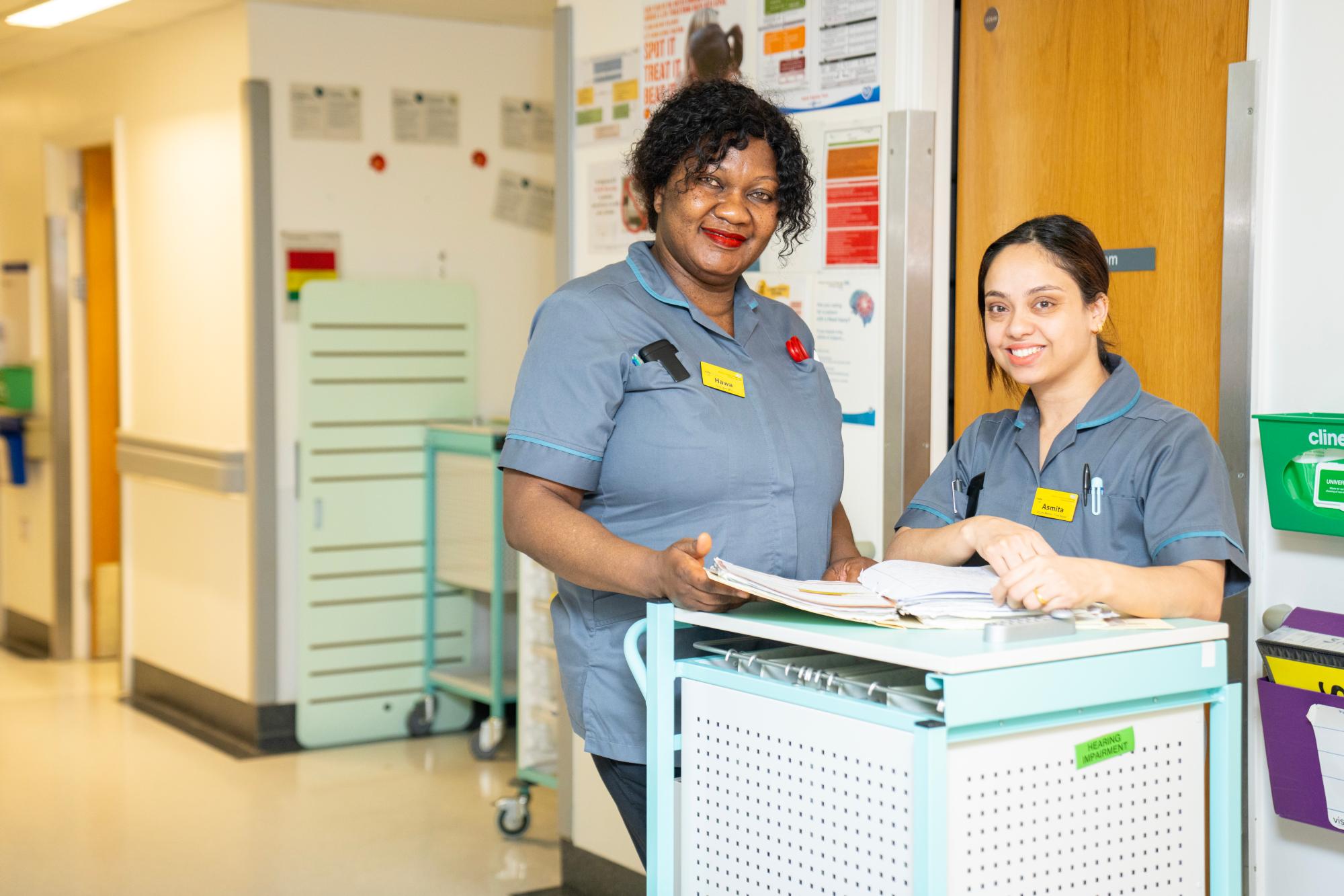 Nurses working in Frailty Unit at Queen's Hospital
